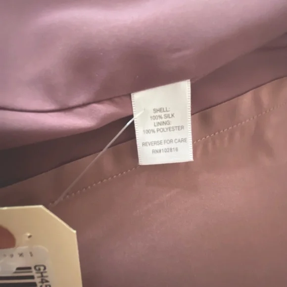 Garnet Hill rose-colored silk dress, sz 4 NWT - Picture 5 of 14